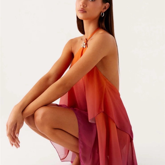 Peppermayo Twin Flame Mini Dress - Gradient Orange - Picture 5 of 6